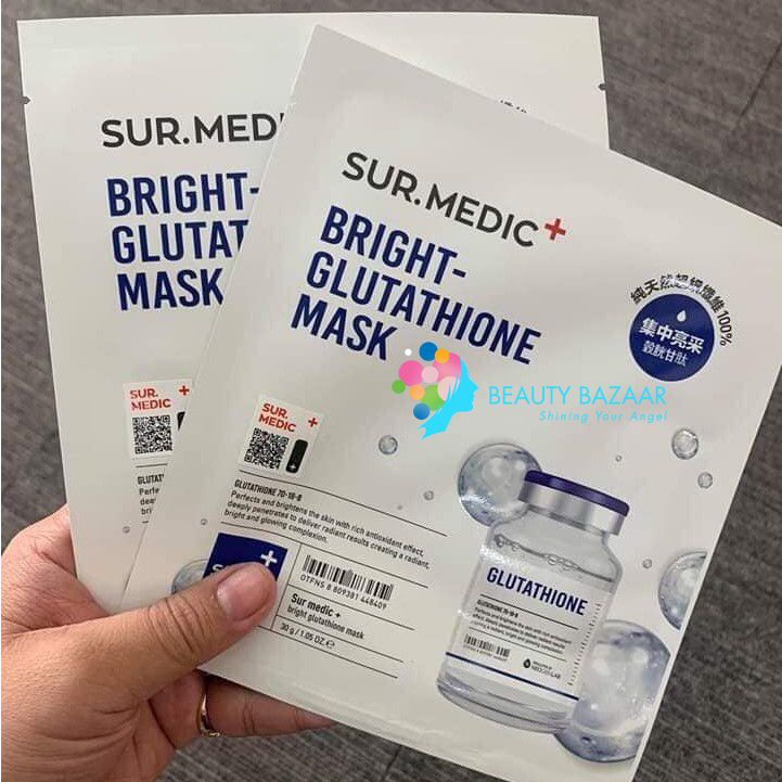 Mặt Nạ Dưỡng Trắng Da Chuyên Sâu Sur. Medic Super Glutathione 100 Bright Mask 30ml