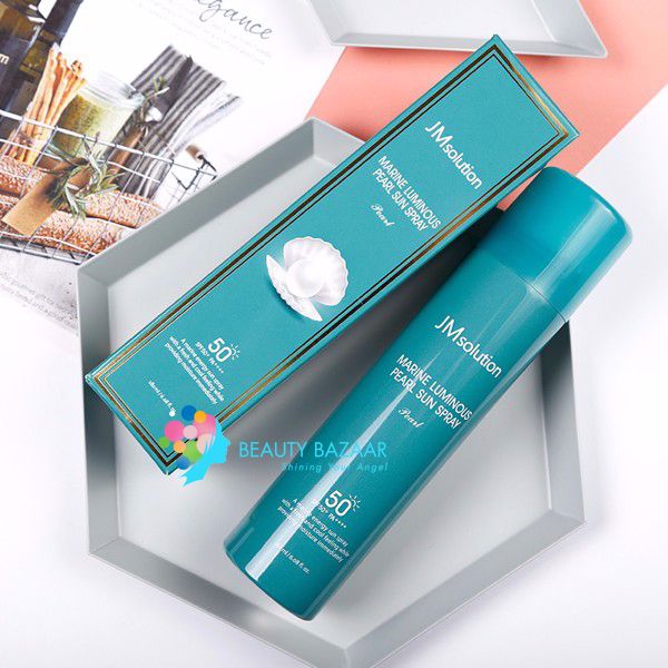 Xịt chống nắng đa năng Jm Solution Marine Luminous Pearl Sun Spray Pearl 180ml