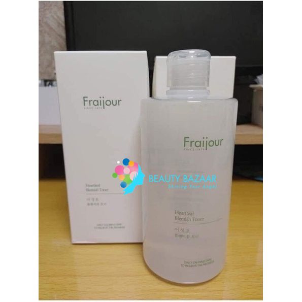 Nước Hoa Hồng Cấp ẩm Da Mụn, Nhạy Cảm Fraijour Heartleaf Blemish Toner 550ml (Trắng)