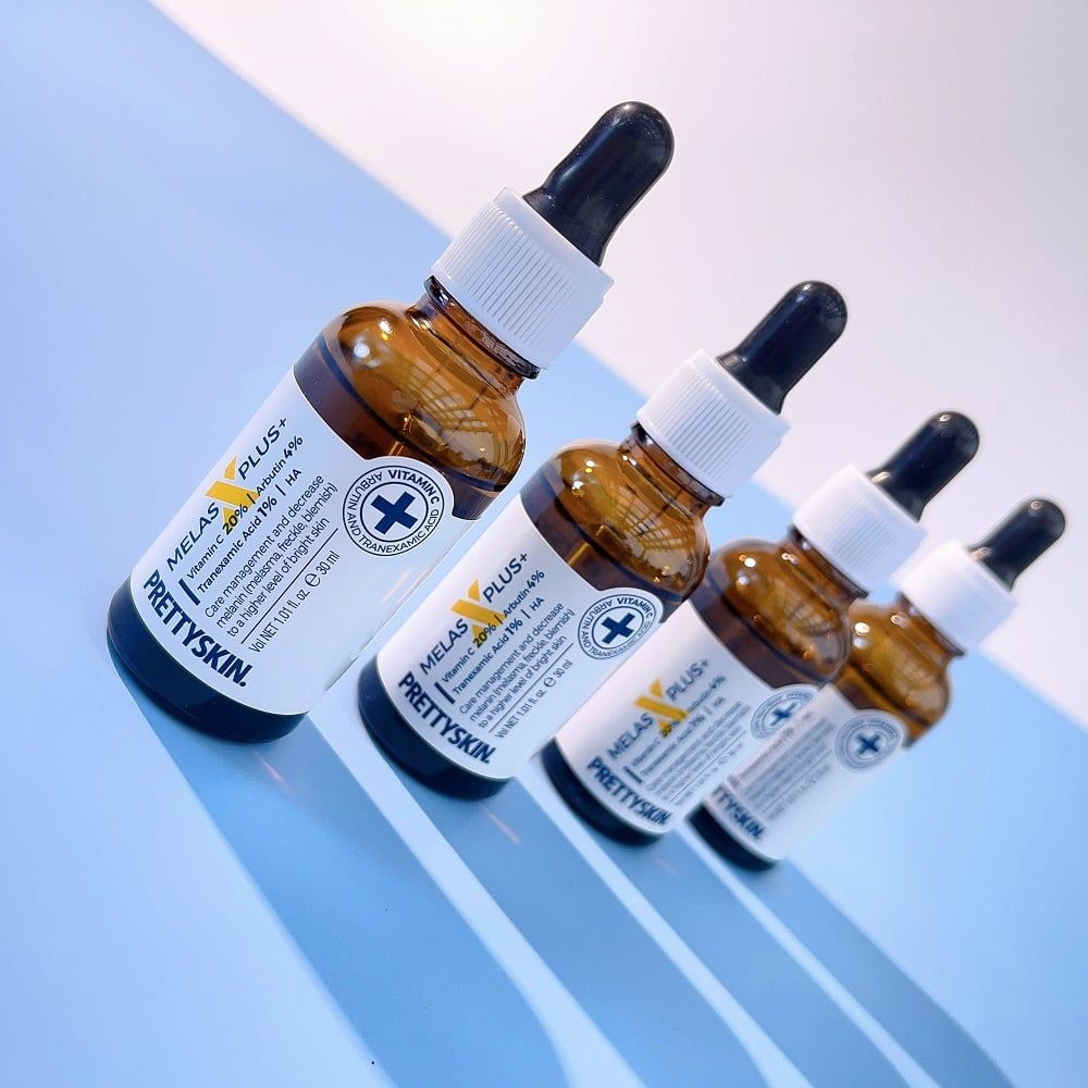 Tinh Chất Dưỡng Trắng Mờ Thâm PrettySkin Melas x Plus Whitening Care & Anti - Wrinkle 30ml