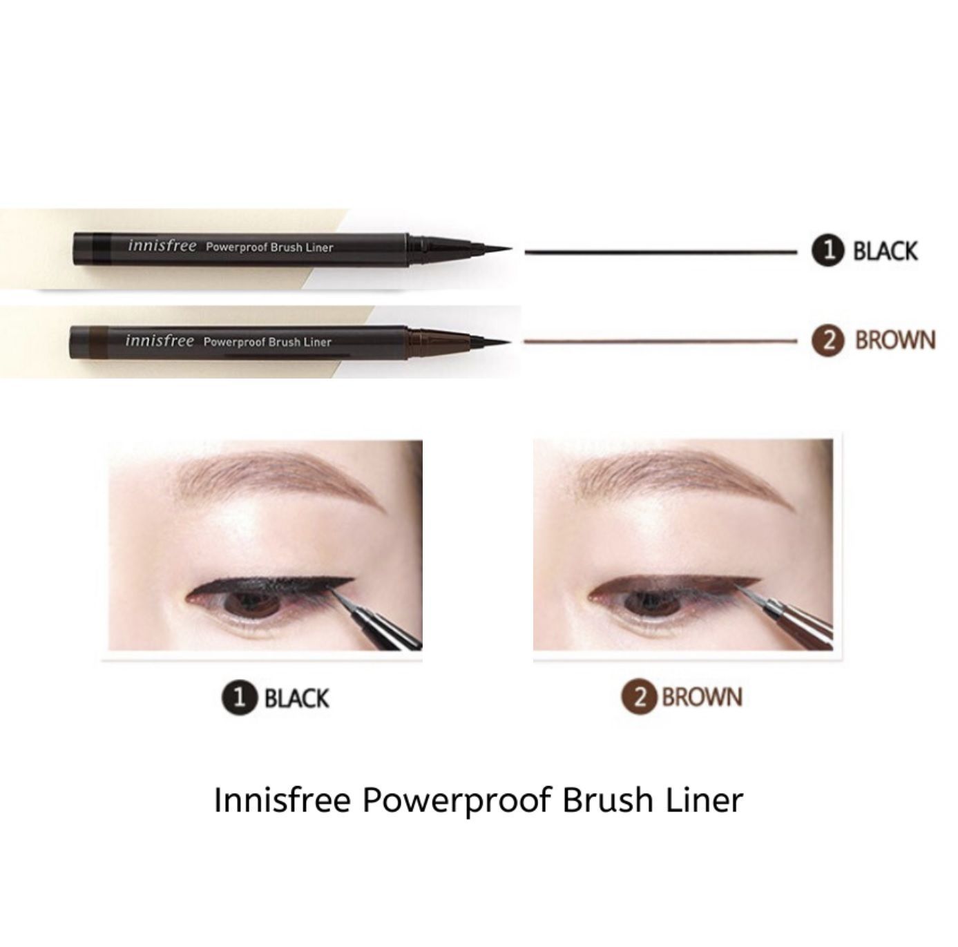 Bút Kẻ Mắt Nước Innisfree Powerproof Brush Liner (Mẫu mới)