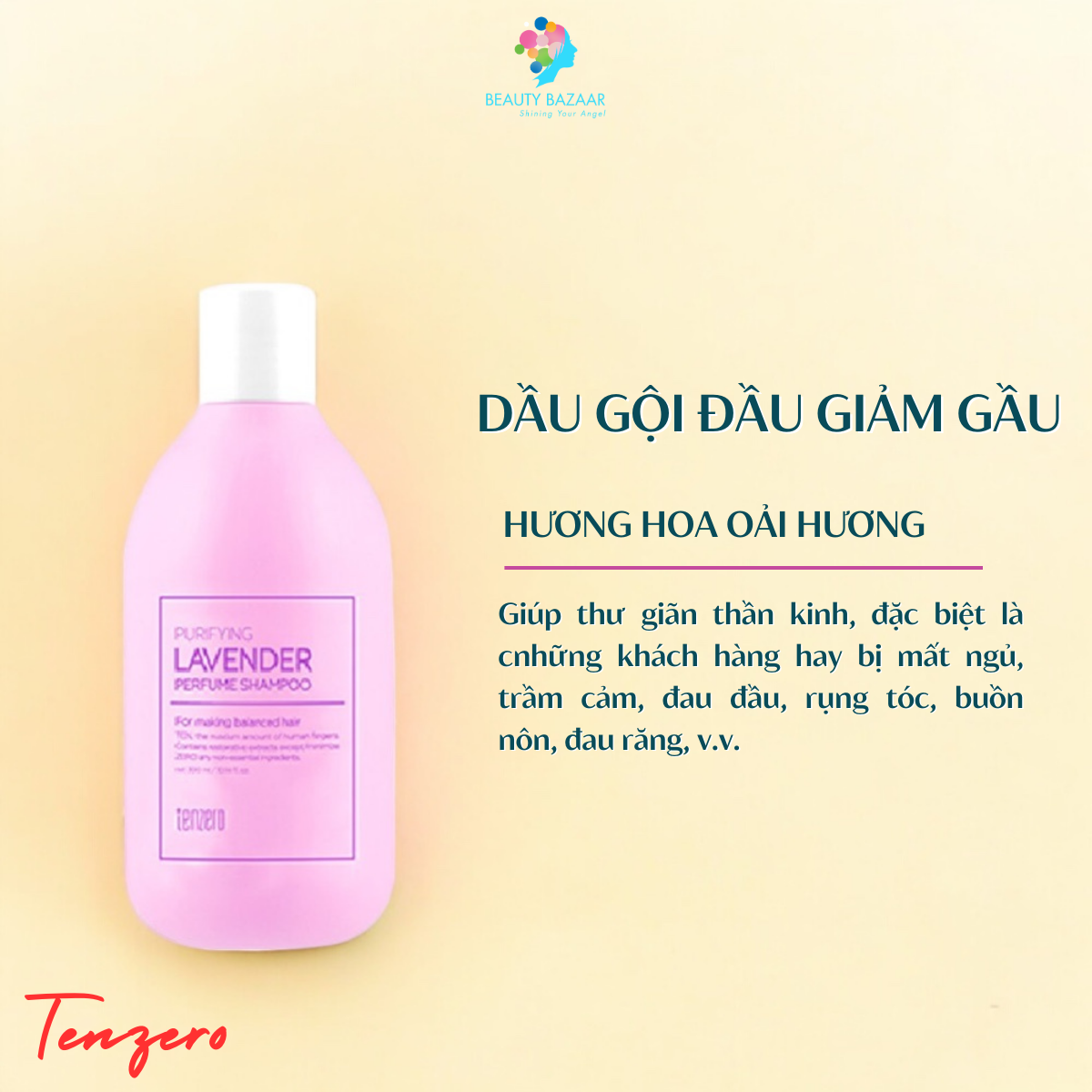 Dầu gội đầu chống gàu giảm nấm Tenzero Hàn Quốc 300ml