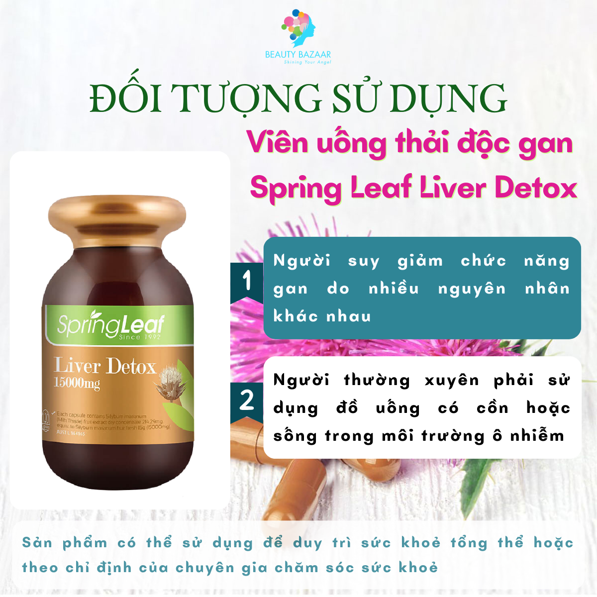 Viên uống thải độc gan Spring Leaf Liver Detox