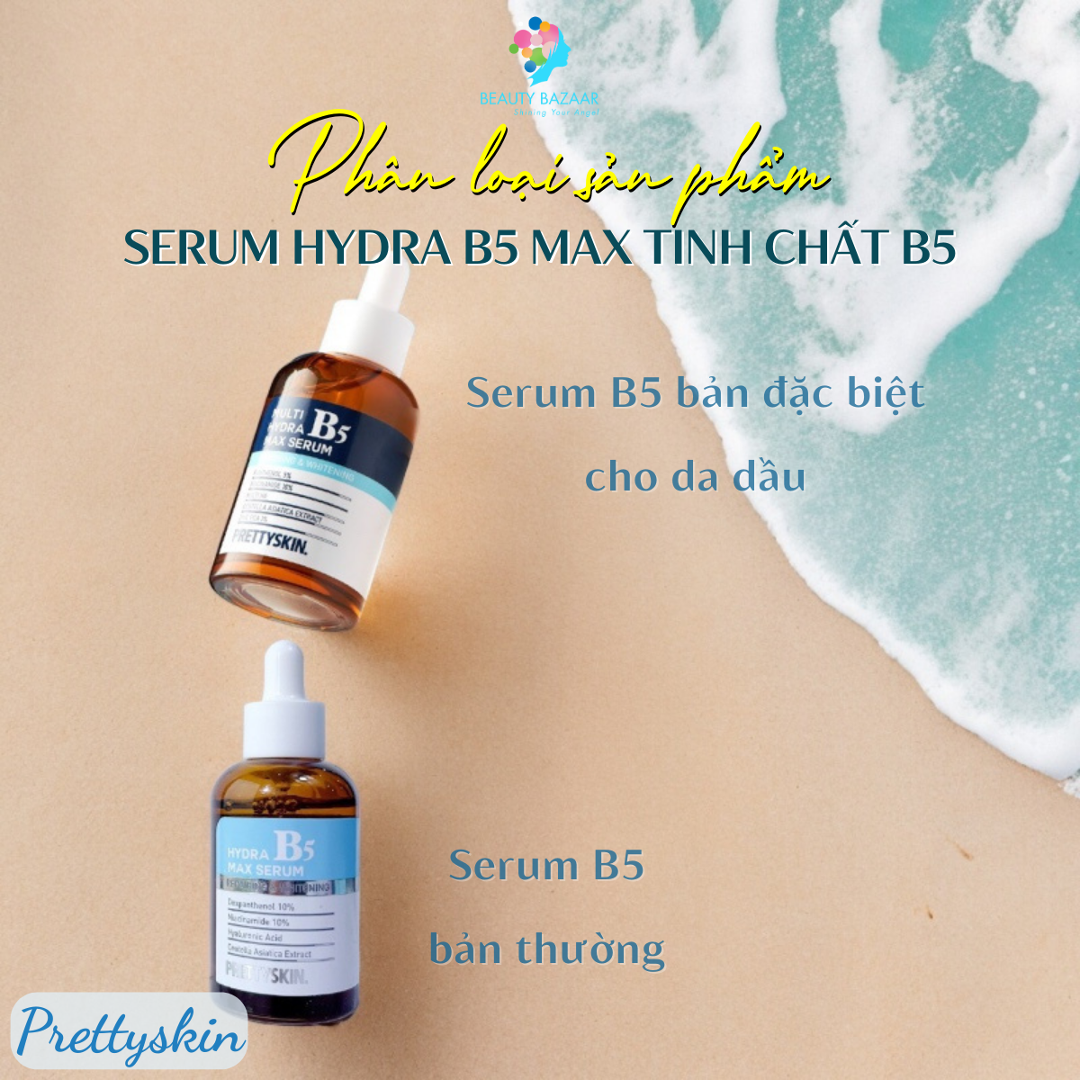 Serum Hydra B5 Max tinh chất B5 dưỡng trắng da, căng bóng - Prettyskin chính hãng Hàn Quốc 50ml