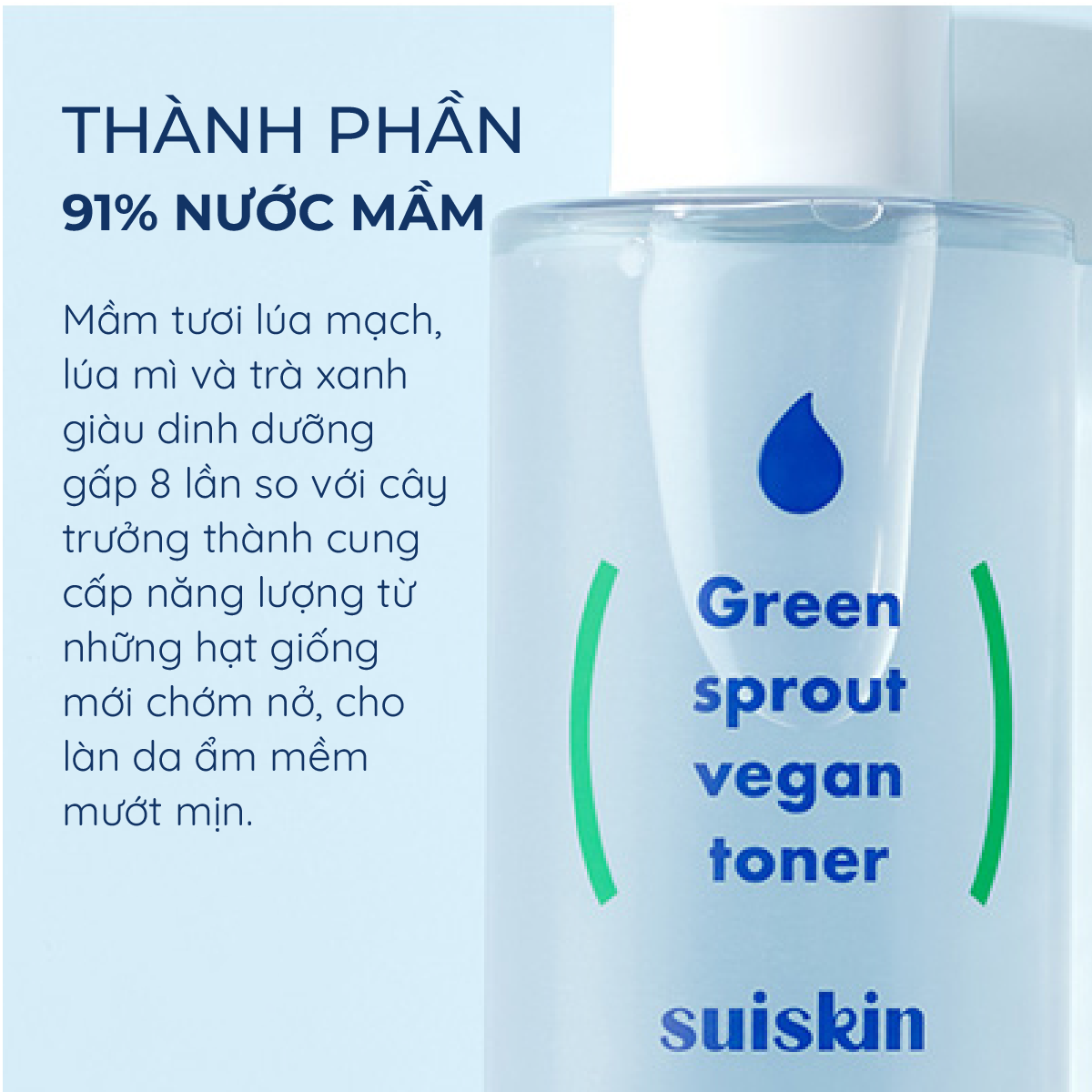 Combo Suiskin Toner Nước Mầm Giữ Ẩm & Tinh Chất Bạch Dương Giảm Mụn Phục Hồi Da - SSCB1