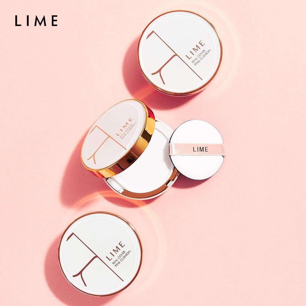 Phấn Nước Kiềm Dầu, Che Phủ Tốt Lime Real Cover Pink Cushion SPF50+ PA+++ 20g