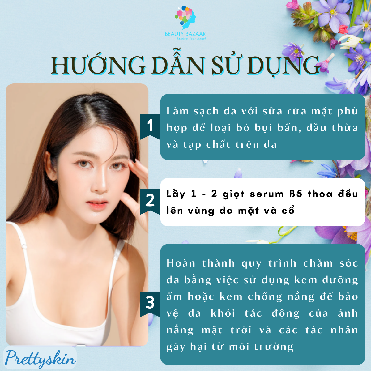 Serum Hydra B5 Max tinh chất B5 dưỡng trắng da, căng bóng - Prettyskin chính hãng Hàn Quốc 50ml