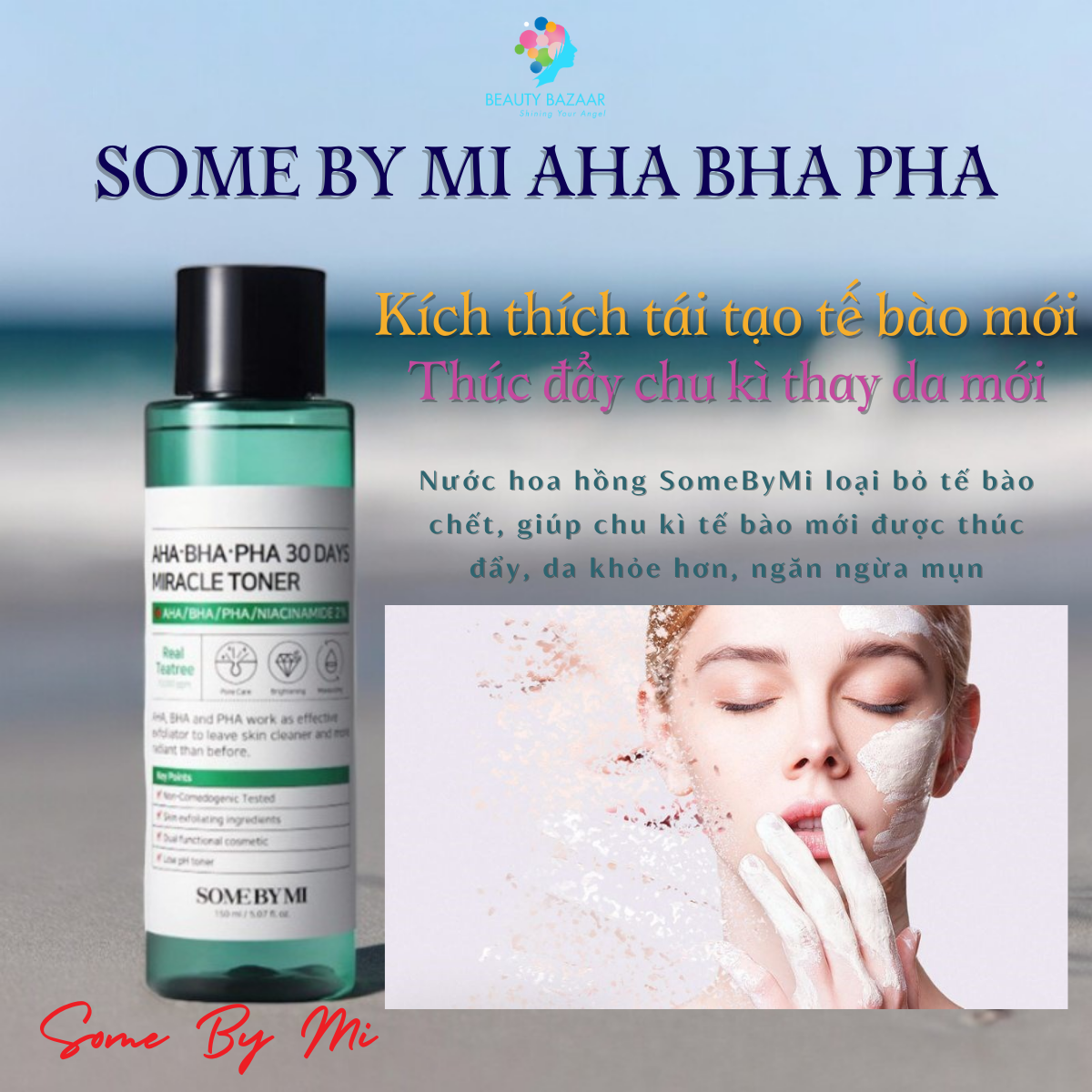 Nước Hoa Hồng Trị Mụn 30 Ngày Some By Mi AHA BHA PHA 30 Days Miracle Toner 150ml