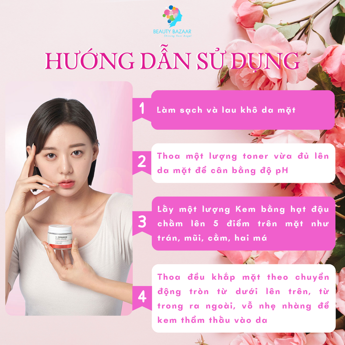 Kem Lebelage Dr. Ceramide Cure Cream Khoá Ẩm Bảo Vệ Phục Hồi Trắng Da Tái Tạo Da Trẻ Hoá Da 70ml