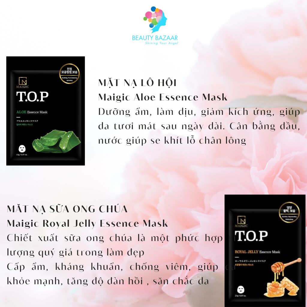 Mặt nạ giấy Maigic TOP Essence Mask dưỡng ẩm trắng da phục hồi da Hàn Quốc