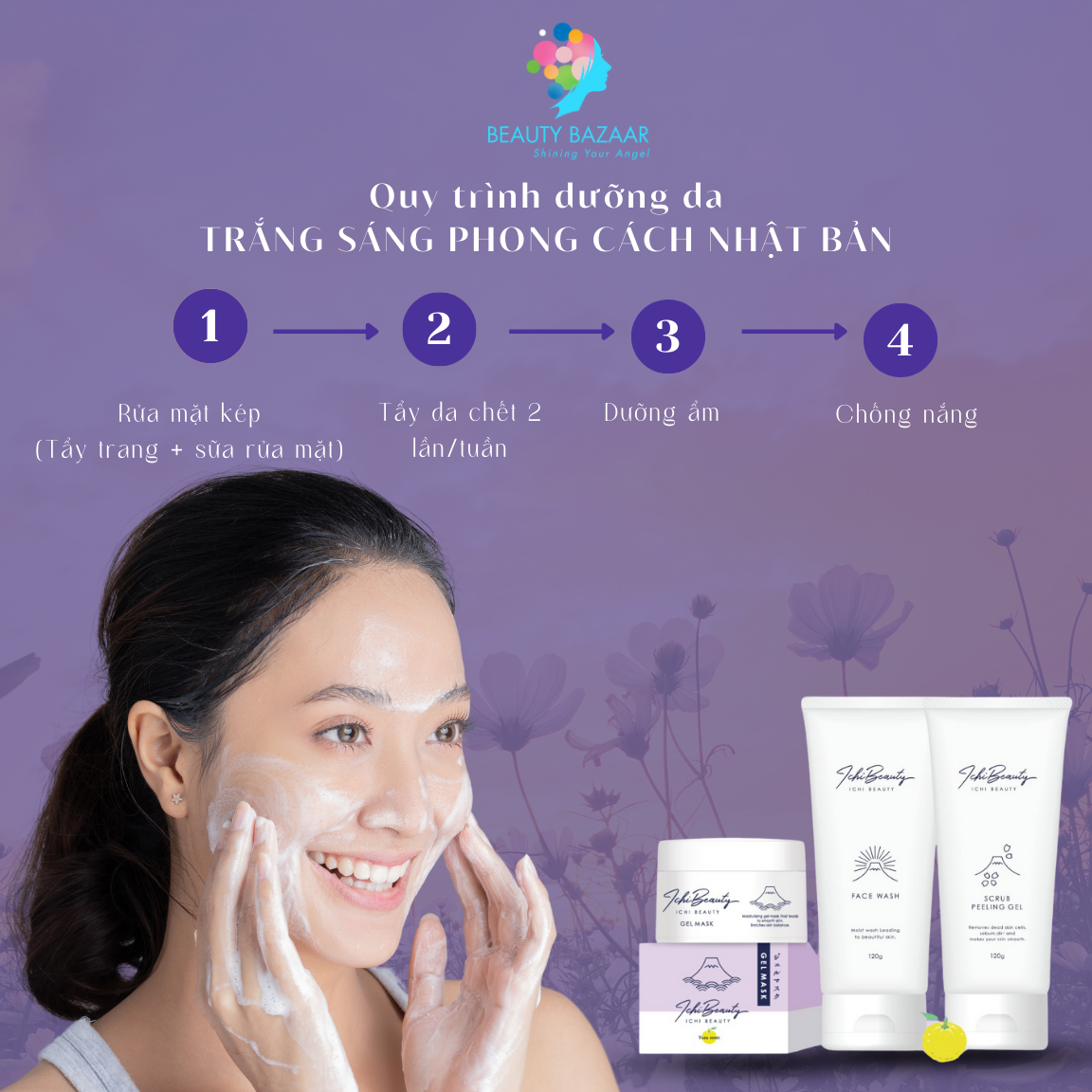 Kem dưỡng trắng da Ichi Beauty Gel Mask 40ml