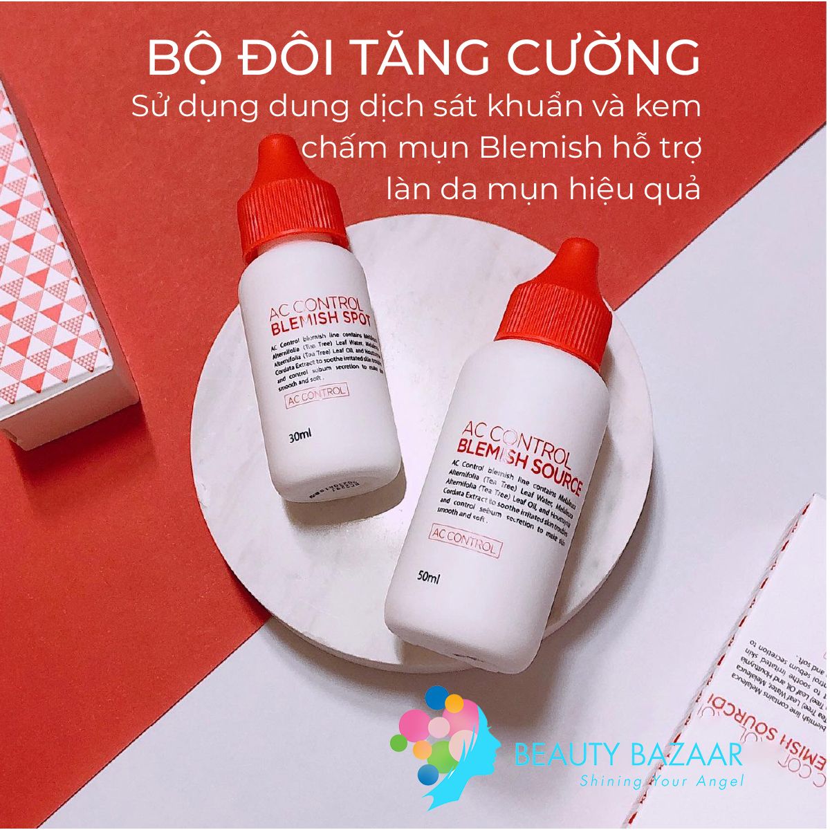 Combo Cho Da Mụn - Dung dịch ức chế mụn & Kem chấm mụn GoodnDoc AC Control Blemish Source & Spot - GDCB1 (1 đánh giá)