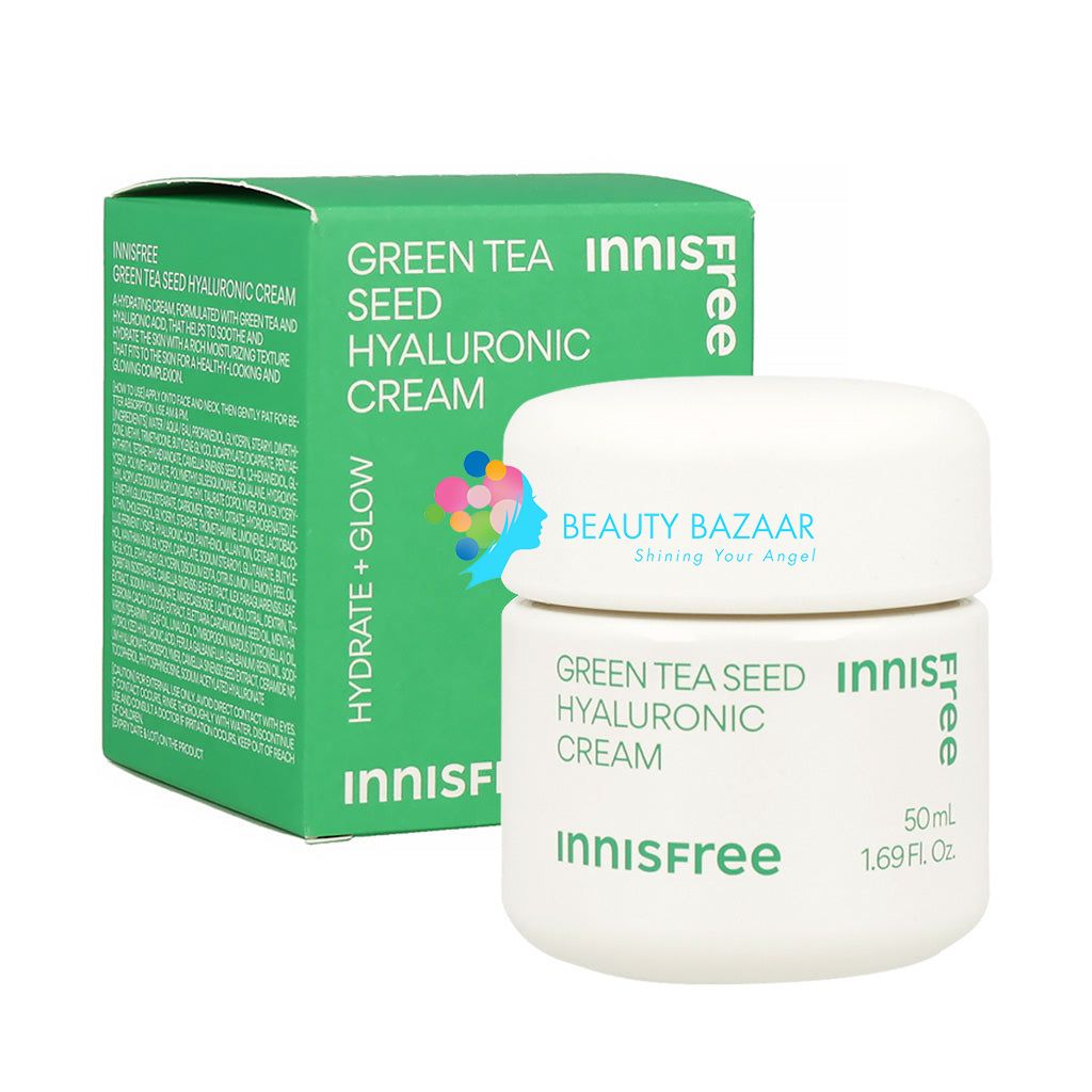 (Mẫu mới) Kem Dưỡng Trà Xanh Phục Hồi Da Innisfree Green Tea Seed Hyaluronic Cream 50ml