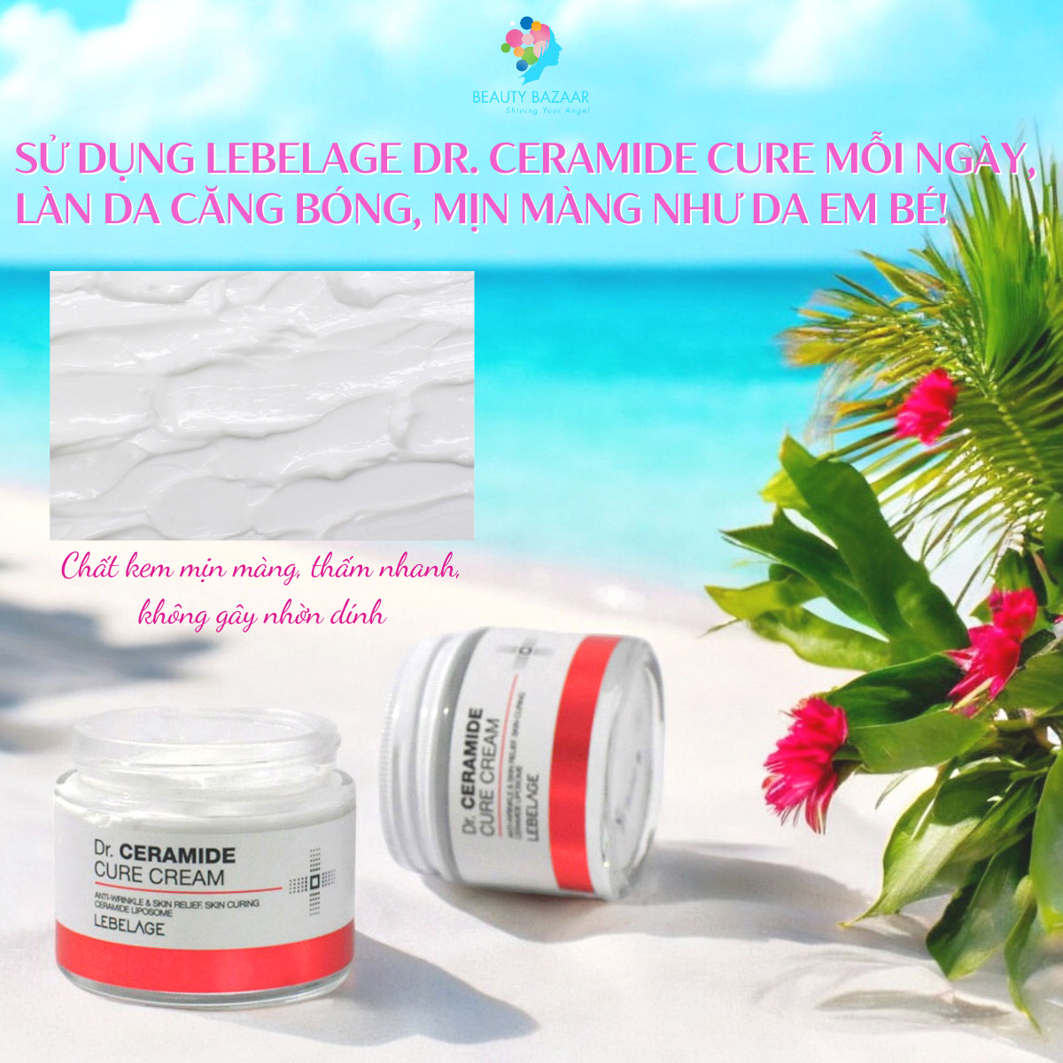 Kem Lebelage Dr. Ceramide Cure Cream Khoá Ẩm Bảo Vệ Phục Hồi Trắng Da Tái Tạo Da Trẻ Hoá Da 70ml