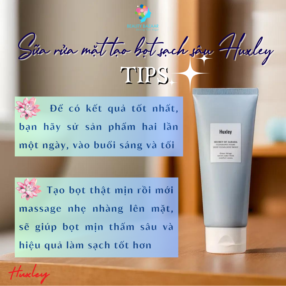 Sữa Rửa Mặt dành cho Da Dầu Tạo Bọt Sạch Sâu Huxley Cleansing Foam Chính hãng Hàn Quốc 100ml