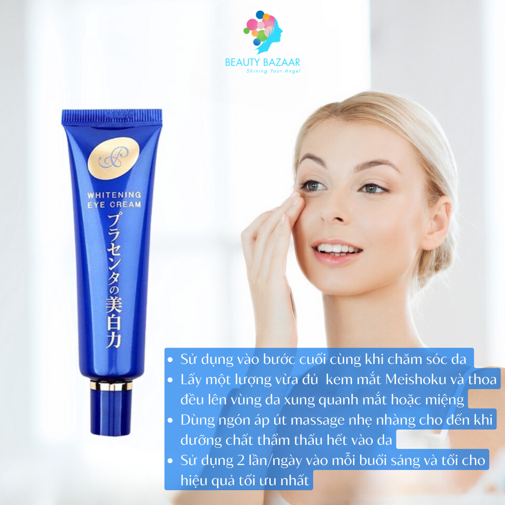 Kem dưỡng mắt giảm thâm, chống lão hóa Meishoku Whitening Eye – 5g/30g