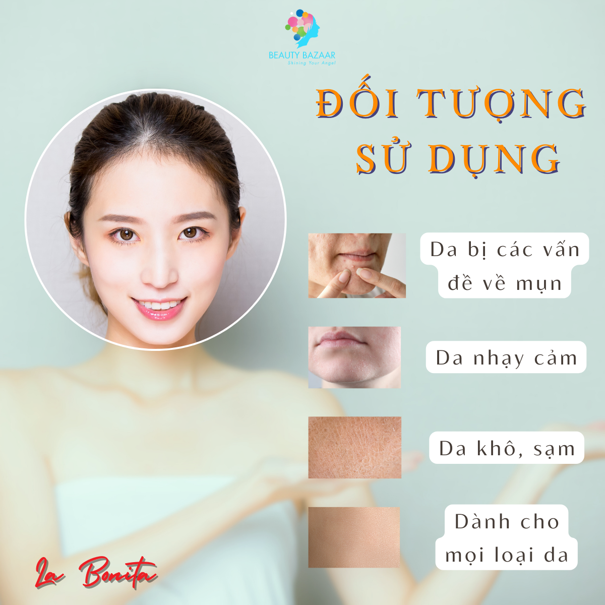 Kem dưỡng phục hồi dưỡng trắng sáng trẻ hoá da La Bonita Vitamin K Repair Cream – Hàn Quốc 30ml