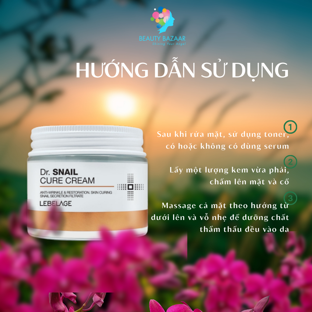Kem Lebelage Dr. Cure Cream Phục Hồi Dưỡng Ẩm Ngừa Mụn Trắng Da Tái Tạo Da Trẻ Hoá Da 70ml