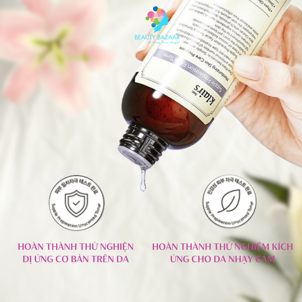 Nước hoa hồng toner Klairs có mùi và không mùi, cân bằng làm dịu da 180ml và mini 30ml - Dear Klairs