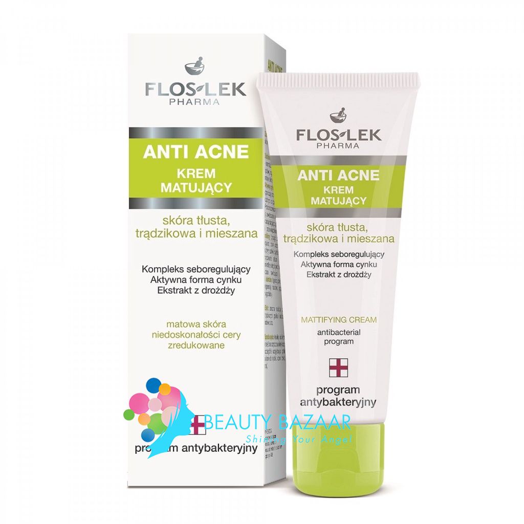 Kem Dưỡng ẩm, Kiểm Soát Dầu Nhờn Floslek Pharma Anti Acne Mattifying Cream 50ml