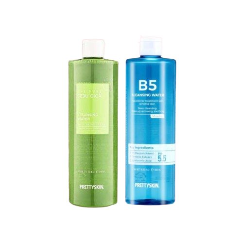 Nước tẩy trang rau má nước tẩy trang B5 cho da mụn nhạy cảm Pretty Skin Pure Jeju Cica B5 Cleansing Water - Hàn Quốc 500ml