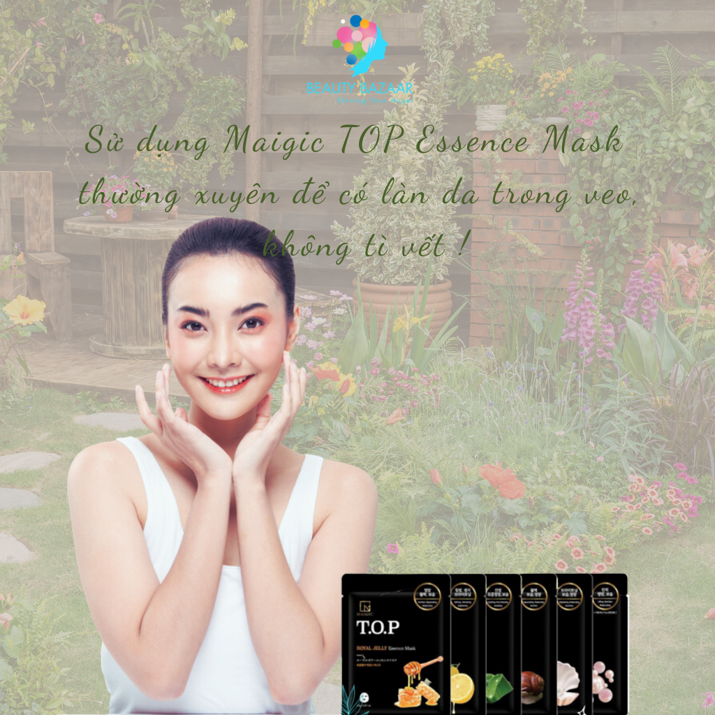Mặt nạ giấy dưỡng ẩm, trắng da, phục hồi da Maigic T.O.P Essence Mask - Hàn Quốc