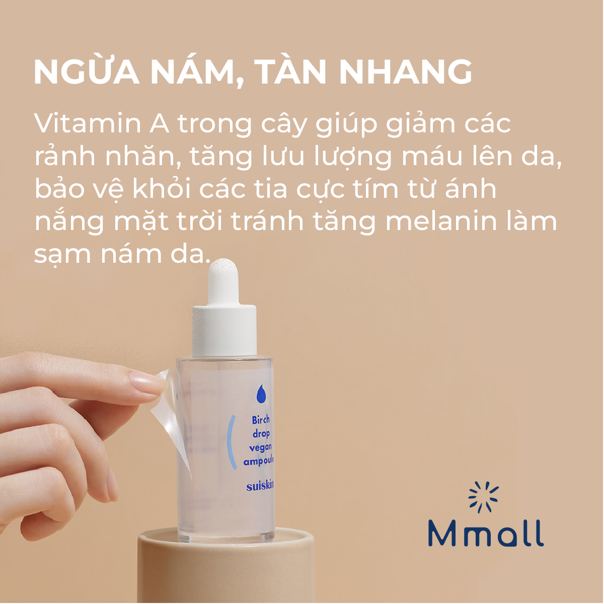 Tinh Chất Bạch Dương Giảm Mụn, Phục Hồi Da Suiskin Birch Drop Vegan Ampoule