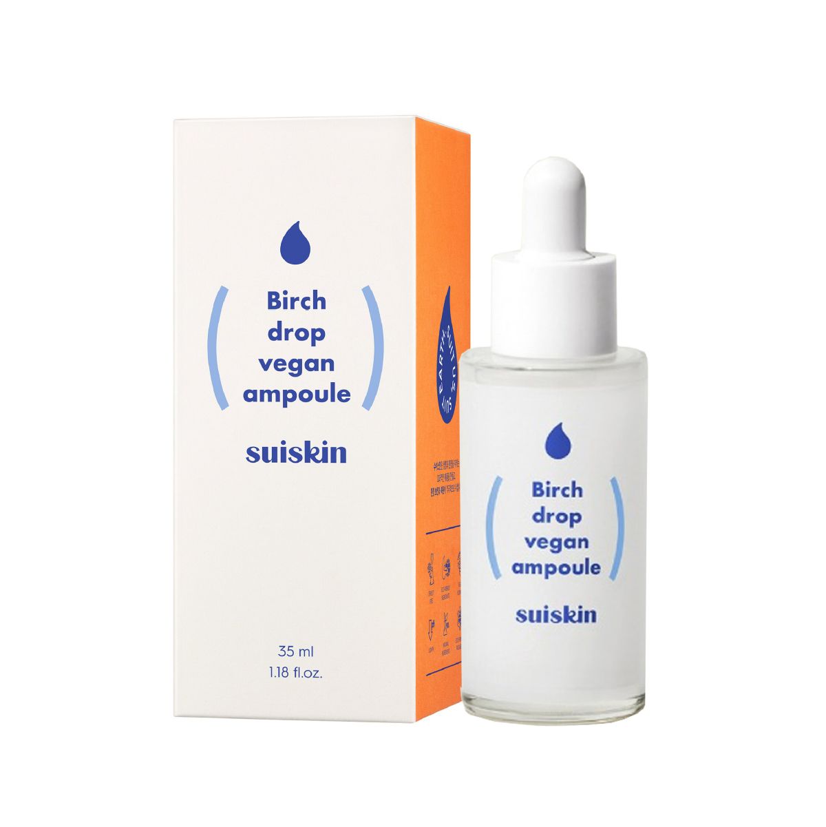 Tinh Chất Bạch Dương Giảm Mụn, Phục Hồi Da Suiskin Birch Drop Vegan Ampoule