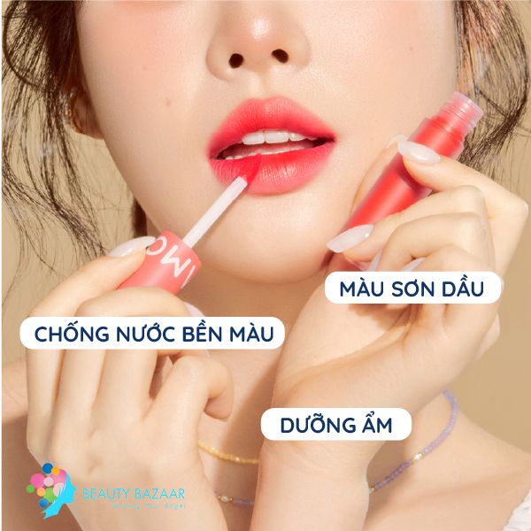 Son Tint Lì Lâu Trôi Dưỡng Ẩm Không Chì 20 Màu Moolda Tattoo Fixing Lip Tint