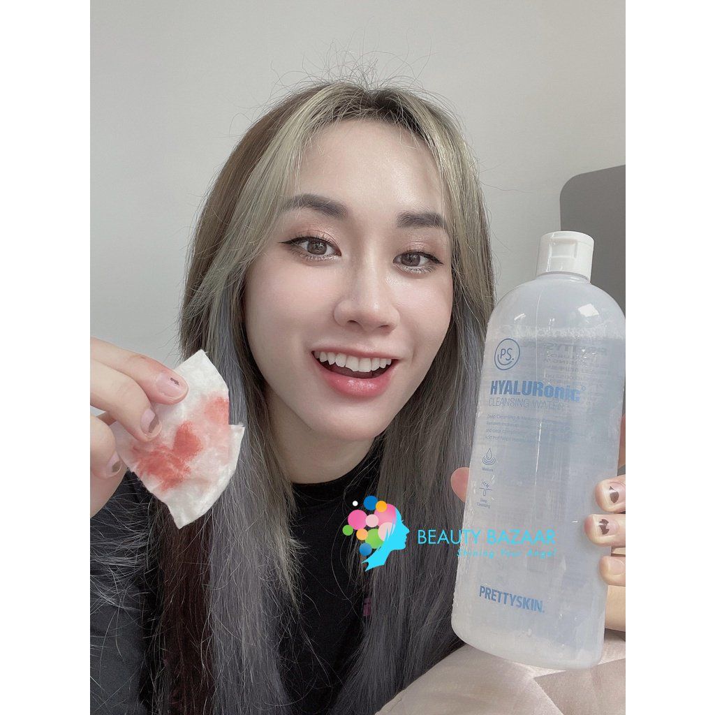 Nước Tẩy Trang Cấp ẩm Dành cho Da Khô PrettySkin Hyaluronic Cleansing Water 600ml (Trắng)