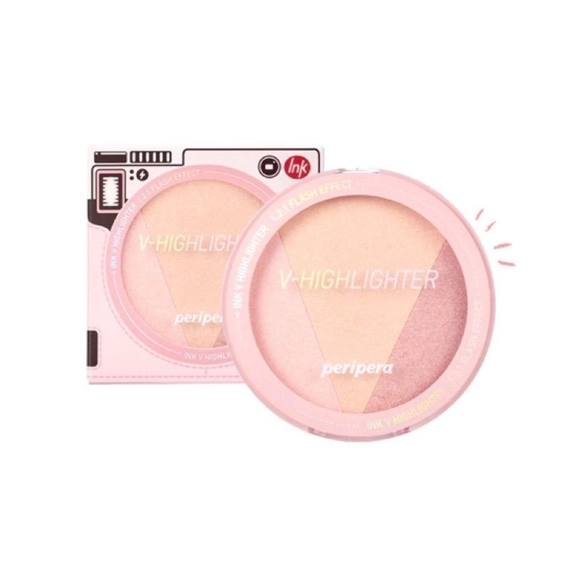 Phấn Bắt Sáng 3 Màu Ánh Nhũ Peripera Ink V Highlighter 9.5g