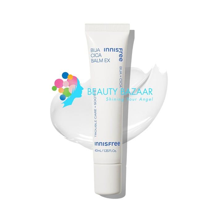 (Mẫu mới) Kem Dưỡng dạng Gel Giảm Mụn, Làm Dịu Da Kích Ứng Innisfree Bija Cica Balm EX Trouble Care + Soothe 40ml