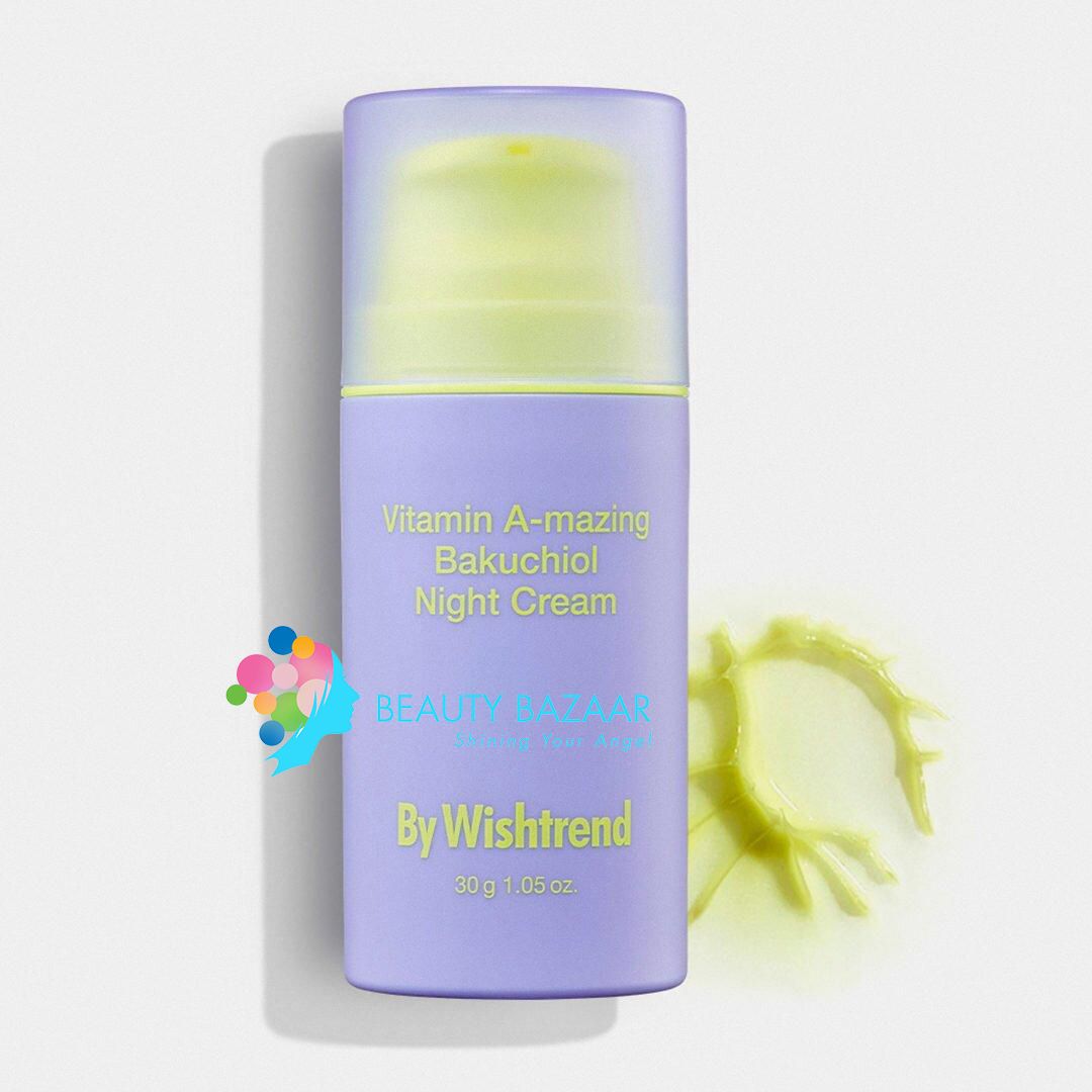 Kem Dưỡng Da Ban Đêm Phục Hồi Da By Wishtrend Vitamin A - Mazing Bakuchiol Night Cream 30g
