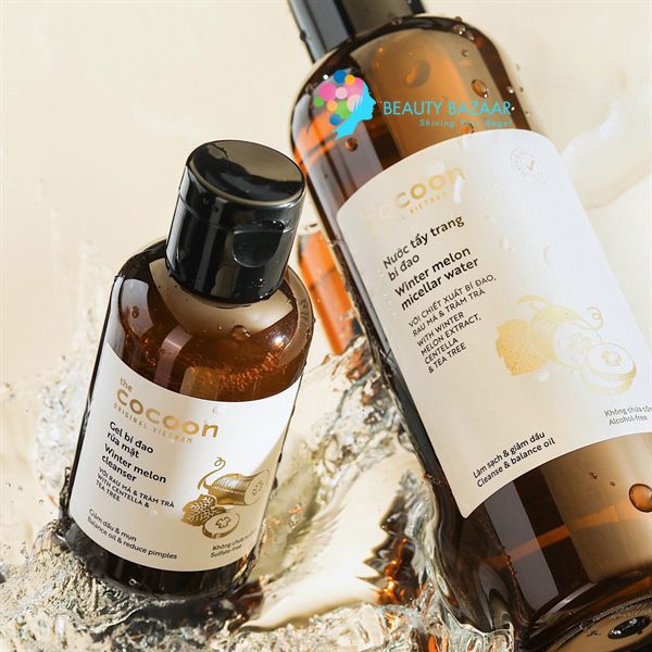 Nước tẩy trang sạch sâu, nhẹ dịu chiết xuất Bí Đao Cocoon Winter Melon Micellar Water