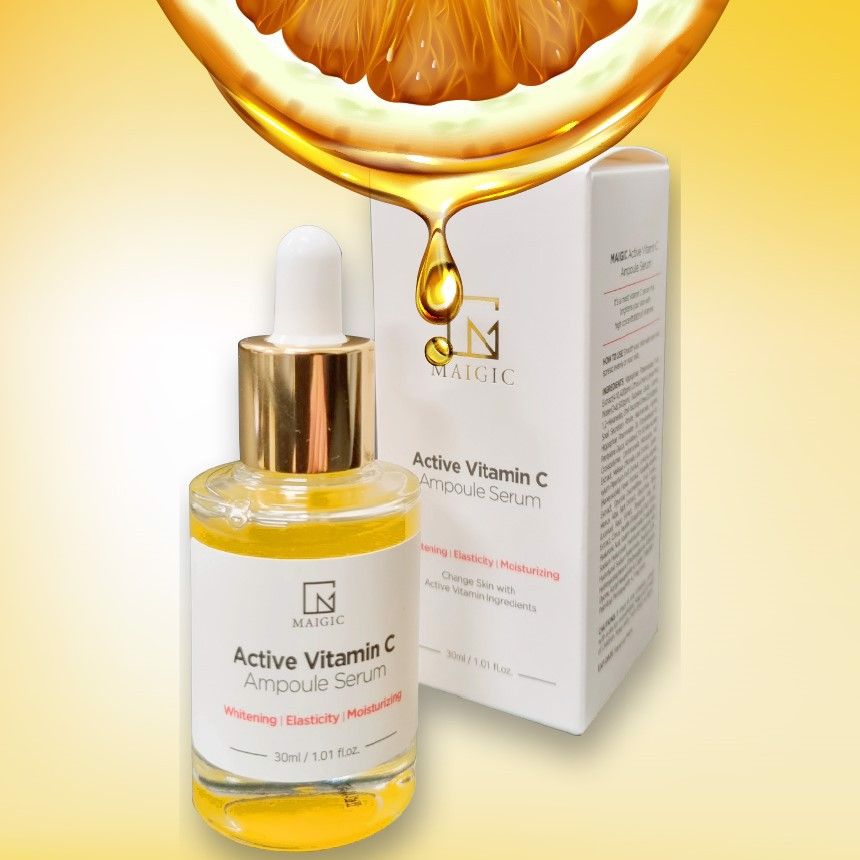 Tinh chất trắng da mờ thâm giảm sạm nám Hàn Quốc MAIGIC Active Vitamin C Ampoule Serum 30ml