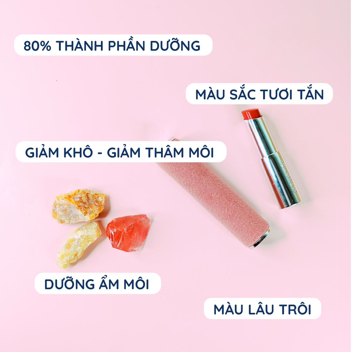Son dưỡng môi YNM Candy Pop Glow Lip Balm dưỡng hồng môi - Son dưỡng môi không màu và dưỡng có màu tự nhiên