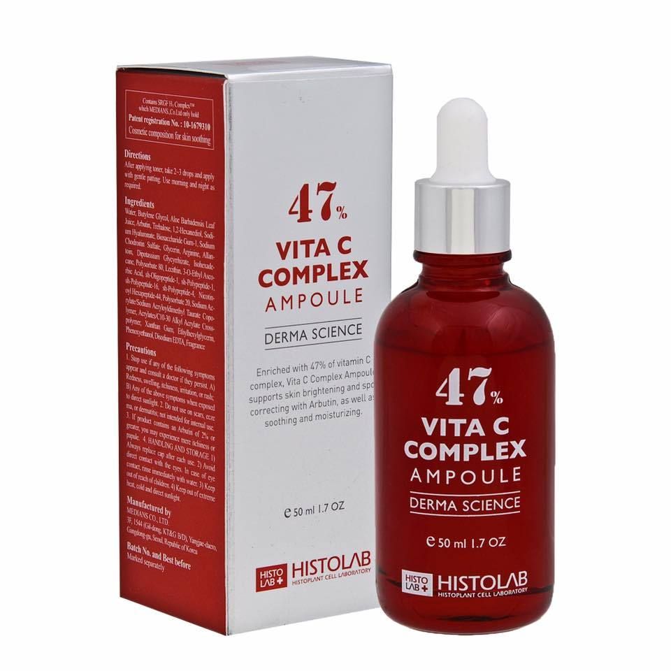 Tinh Chất Dưỡng Trắng Da Histolab 47% Vita C Complex Ampoule Derma Science 50ml