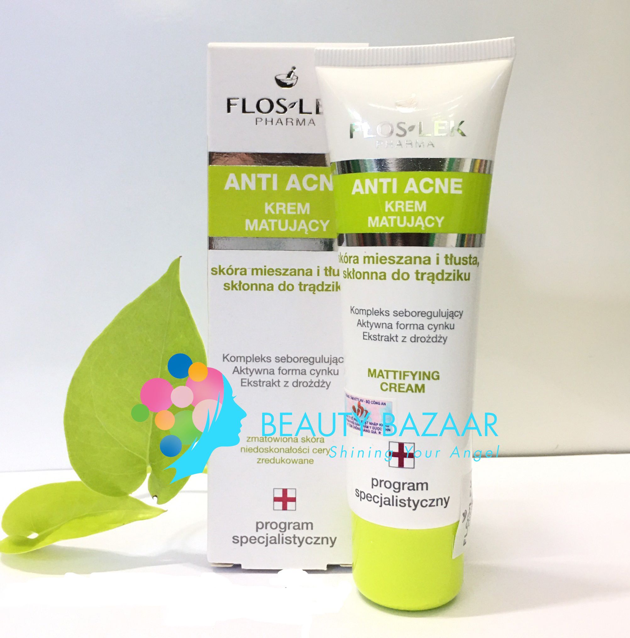Kem Dưỡng ẩm, Kiểm Soát Dầu Nhờn Floslek Pharma Anti Acne Mattifying Cream 50ml