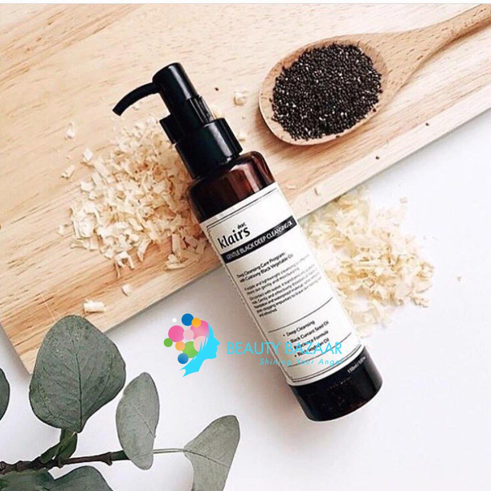 Dầu tẩy trang sạch sâu, kiểm soát bã nhờn Klairs Gentle Black Deep Cleansing Oil 150ml