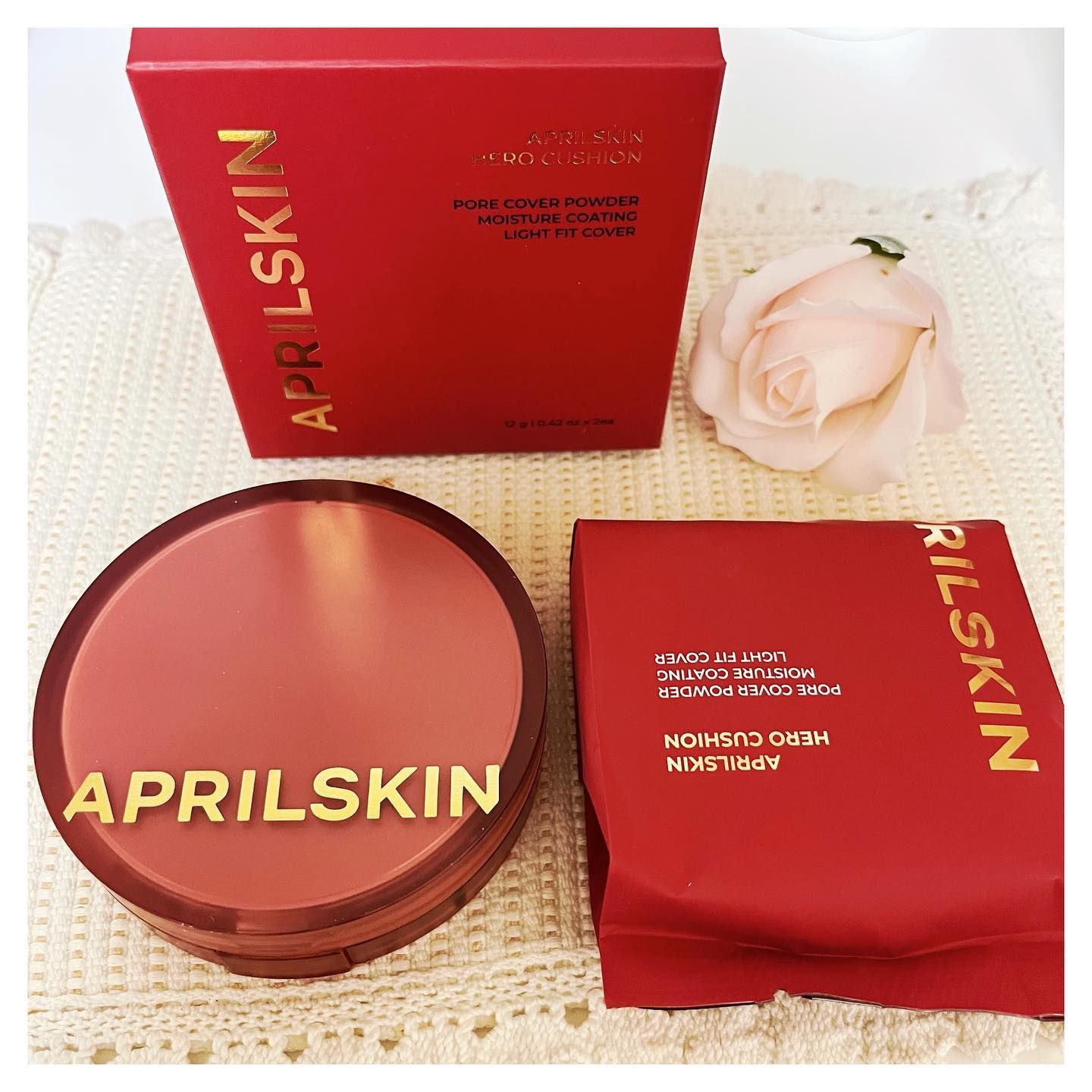 (Kèm lõi) Phấn nước Che Phủ Hoàn Hảo April Skin Hero Cushion 12g