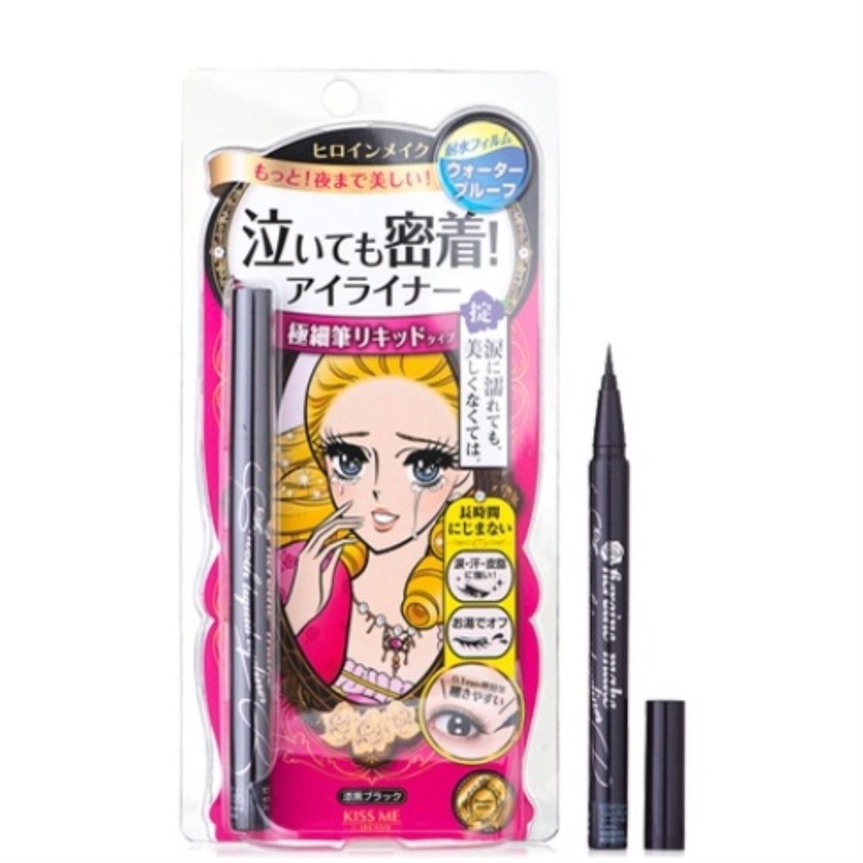 Bút Kẻ Mắt Nước Nét Mảnh, Lâu Trôi Kiss Me Heroine Make Smooth Liquid Eyeliner 0.4ml