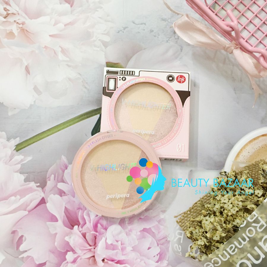 Phấn Bắt Sáng 3 Màu Ánh Nhũ Peripera Ink V Highlighter 9.5g