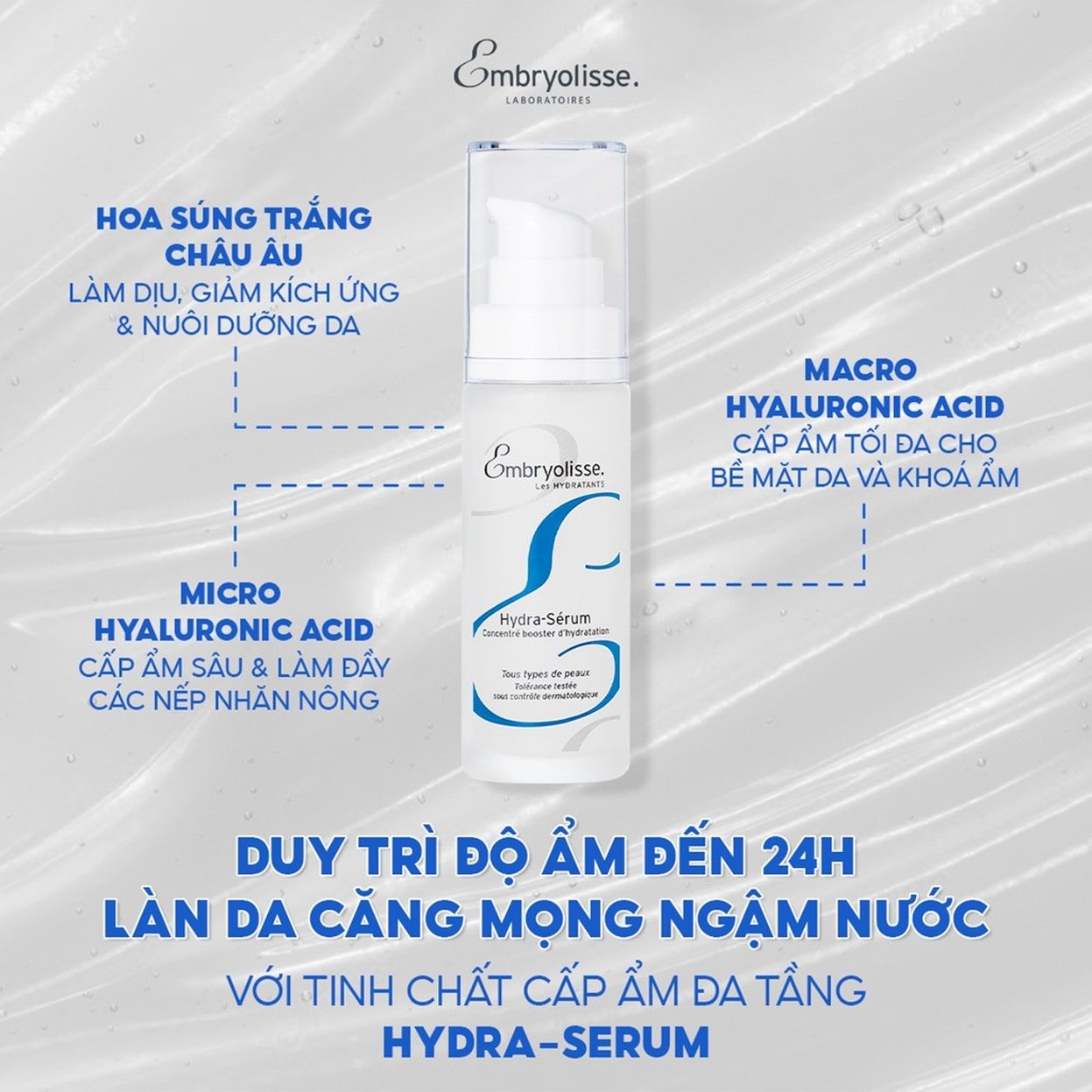 Tinh Chất Cấp ẩm Sâu Đa Tầng Embryolisse Hydra Serum 30ml