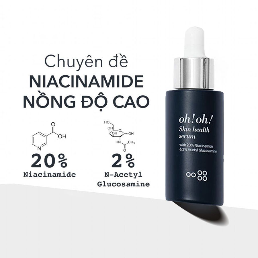 Tinh Chất Dưỡng Sáng Mờ Thâm Oh! Oh! Skin Health Serum 20% Niacinamide & 2% Acetyl Glucosamine