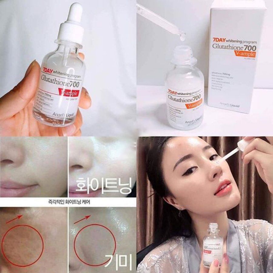 Tinh Chất Dưỡng Trắng Angel's Liquid 7Day Whitening Program Glutathione 700 V-Ample 30ml
