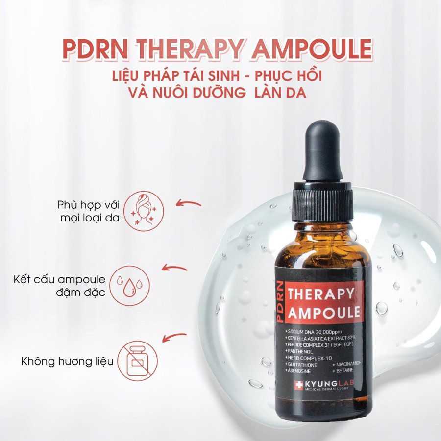 Tinh Chất Tế Bào Gốc Phục Hồi Da Kyung Lab PDRN Therapy Ampoule 30ml (Đỏ)