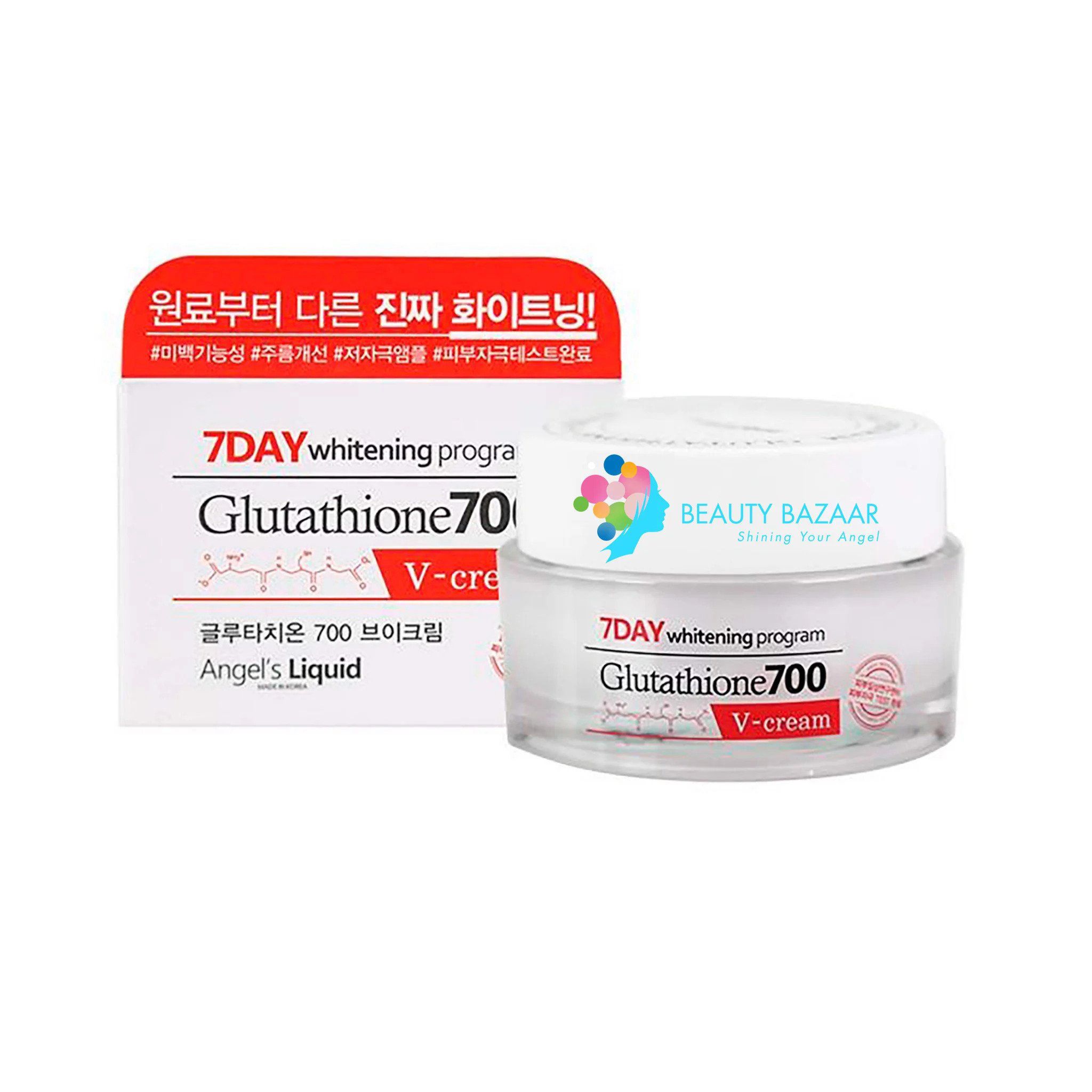 Kem Dưỡng Trắng Da Ban Đêm Angel's Liquid 7Day Whitening Program Glutathione700 V-Cream 50ml
