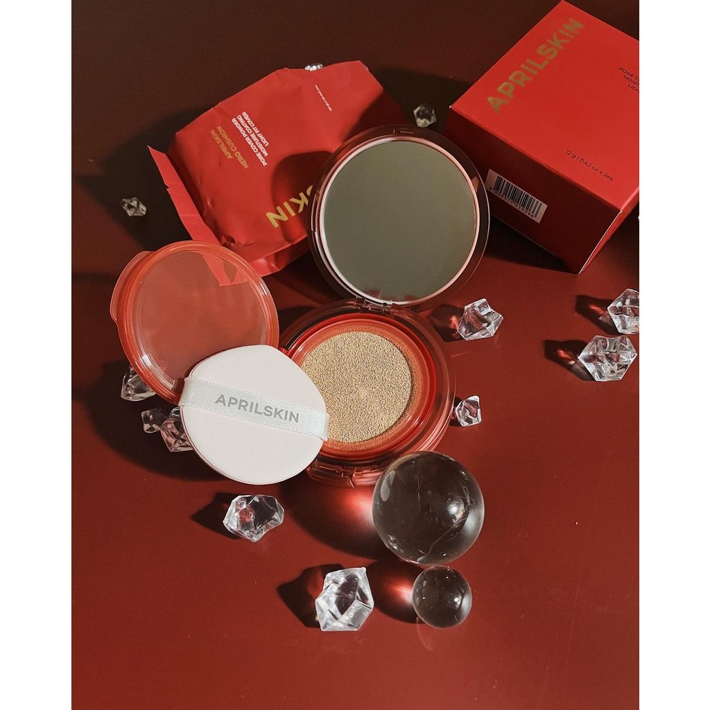 (Kèm lõi) Phấn nước Che Phủ Hoàn Hảo April Skin Hero Cushion 12g