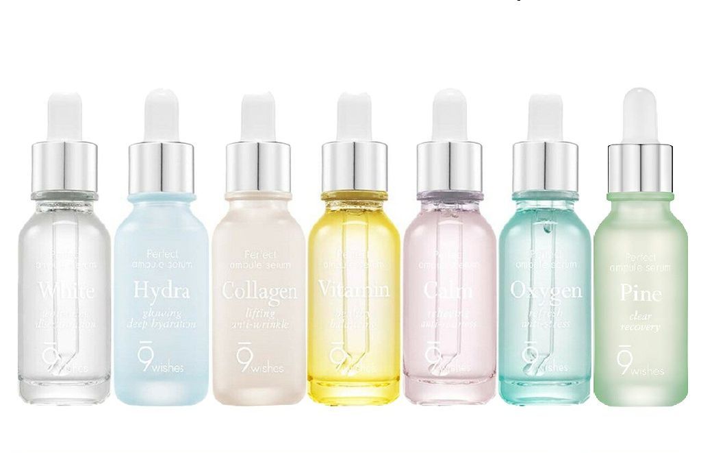 Serum 9wishes Ampule Hydra dưỡng ẩm và Miracle White dưỡng trắng da chống lão hoá chính hãng - Hàn Quốc 25ml