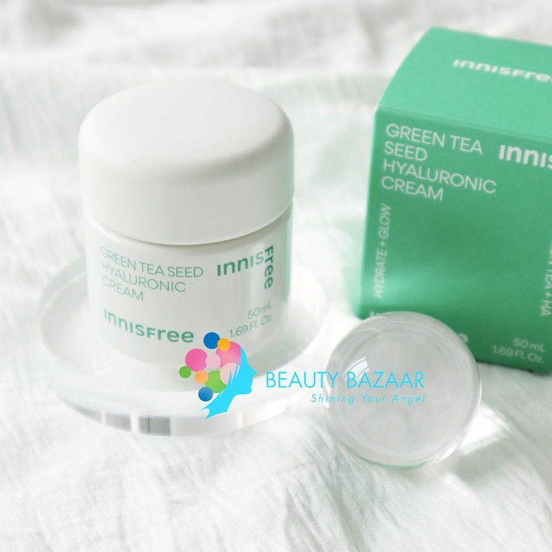 (Mẫu mới) Kem Dưỡng Trà Xanh Phục Hồi Da Innisfree Green Tea Seed Hyaluronic Cream 50ml